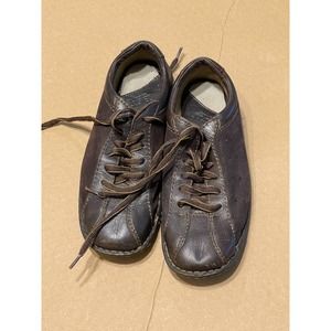 Born Women Leather Lace Up Low Top Oxford Shoes Brown W6101518 Size 7 / 38